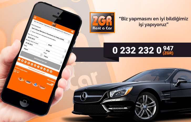 ZGR Rent a Car Mobile reservation! ZGR is to rent a car to access services in the mobile environment is now possible